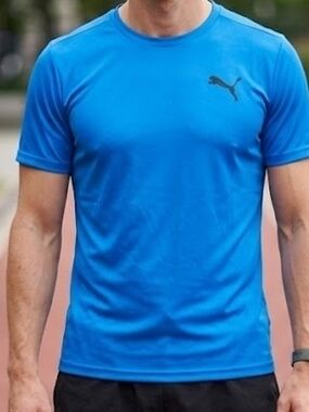 Puma Bright Blue Athletic Short Sleeve Tee Size M
